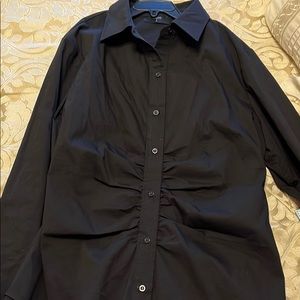 NEVER WORN Tahari Black Button Down
